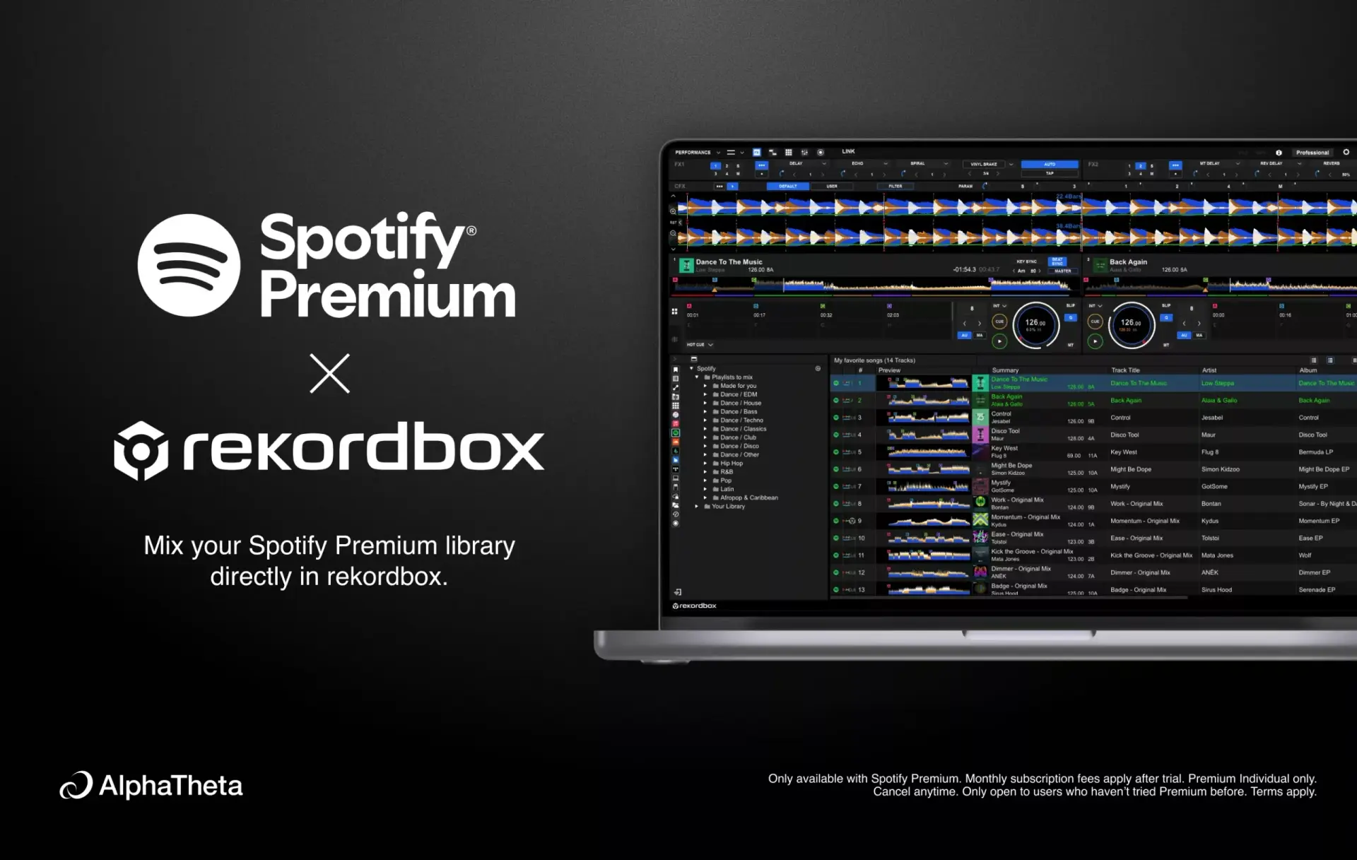 rekordbox now supports playback from Spotify